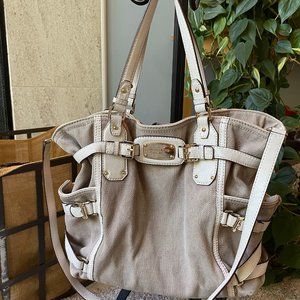 MICHAEL KORS Gansevoort Hemp/Leather Bag w/ wallet set